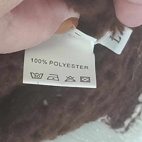 Crochet Y2K vibes low rise knitted skirt ruffle detail brown Size Large Harajuka - Picture 8 of 9